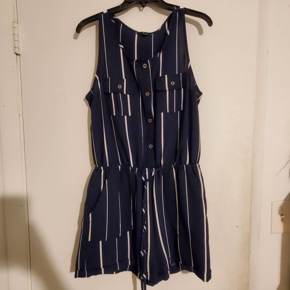 Iris Navy Blue Romper